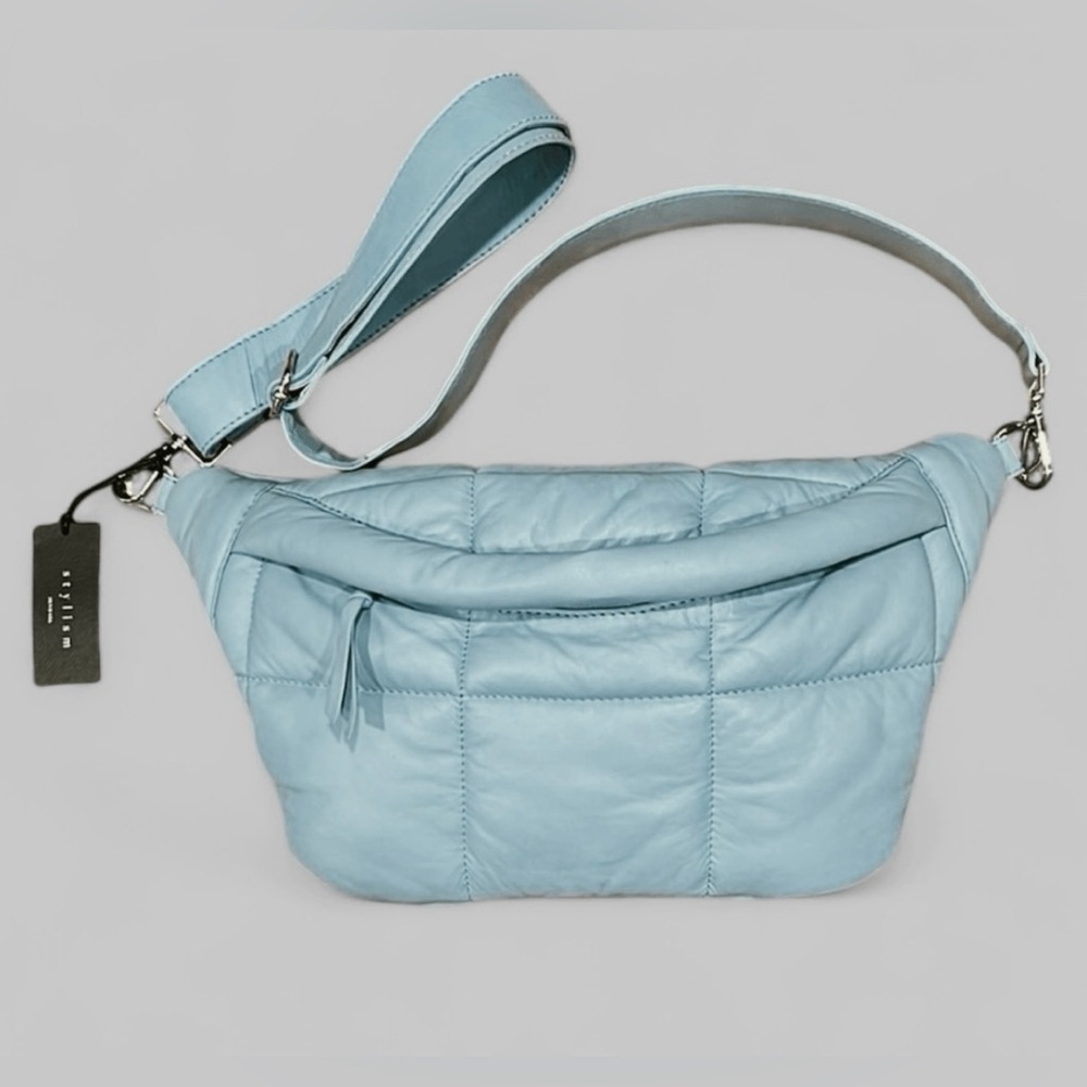 Sheepskin leather quilted crossbody bag by STYLISM Denmark